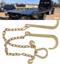 5/16 x 10 FT Grade 70 Tow Chain with 15 J Hook and T Hook Mini J Hook, Pack of 2 L769741