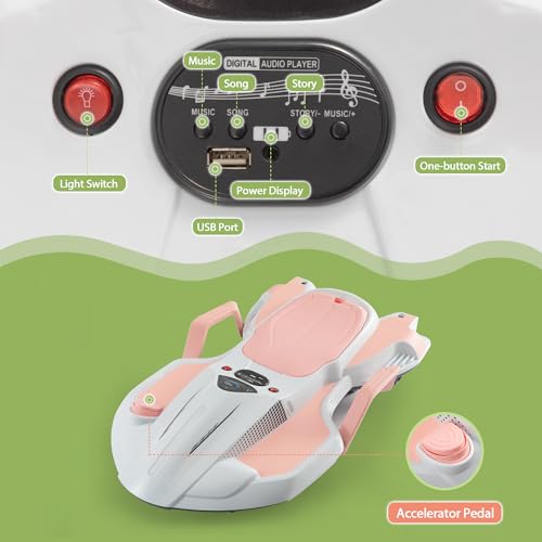 Electric Wiggle Car with Safety Handle Q86093