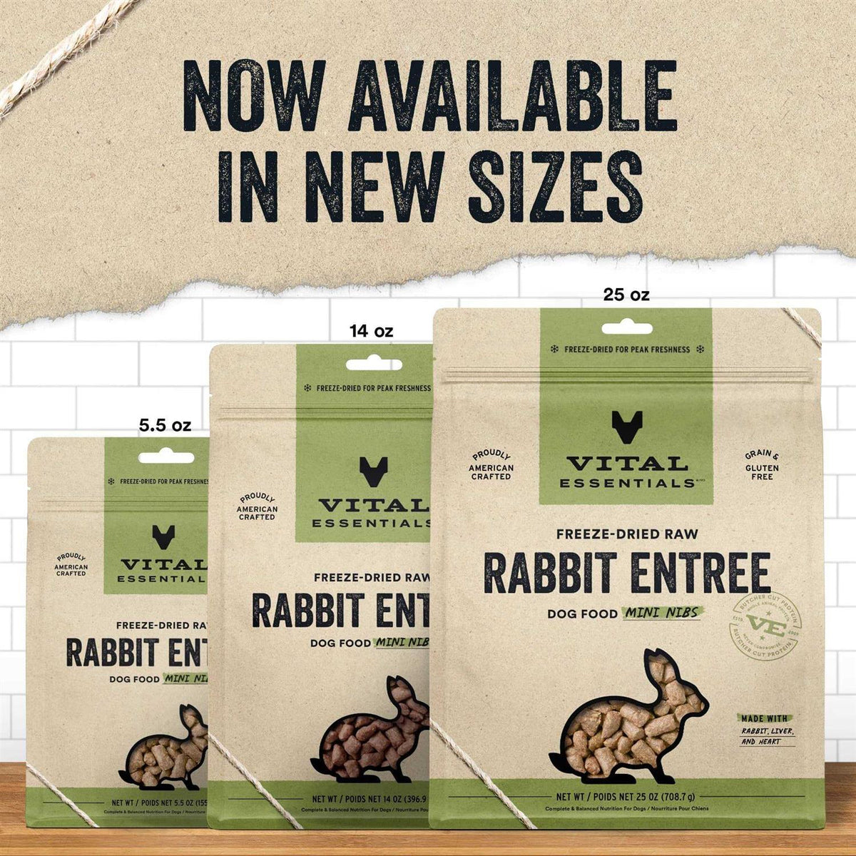 Freeze Dried Raw Rabbit Dog Food K44070