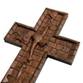 14 Inch Wooden Wall Cross with Hook O460565