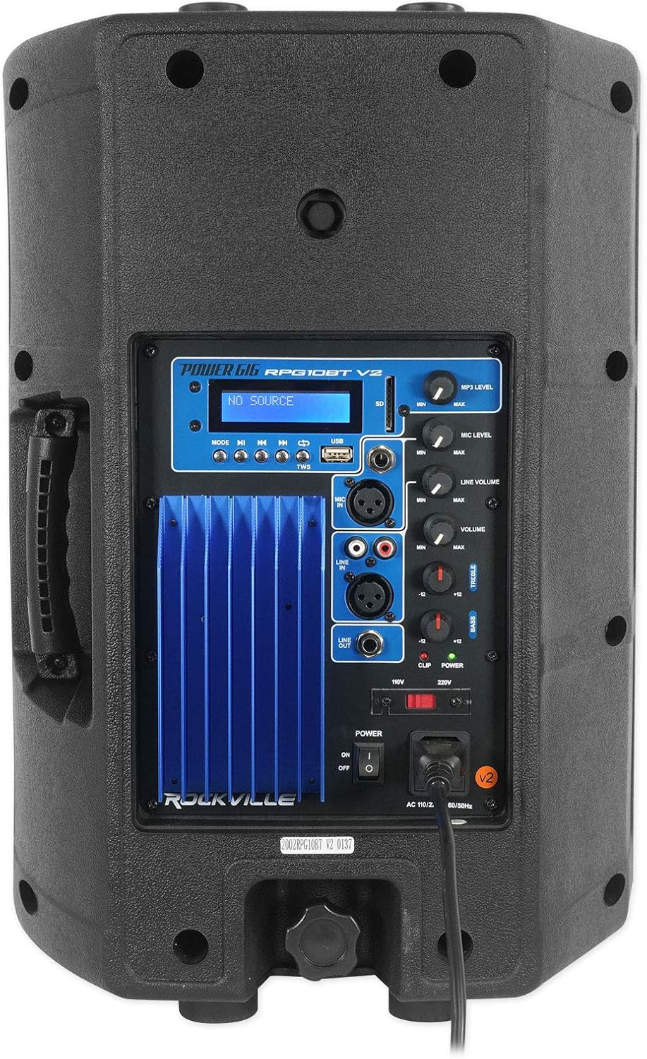 10 Powered DJ Speakers with Stands and Cables J48169