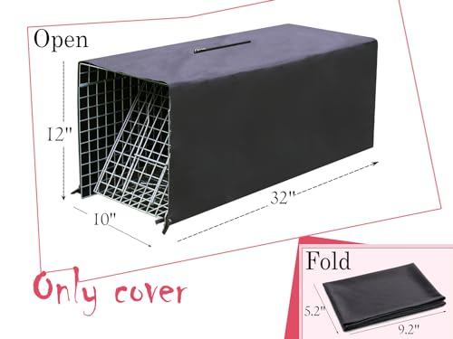 32 Inch Heavy Duty Folding Animal Trap Cage with Cover 2 Packs O372