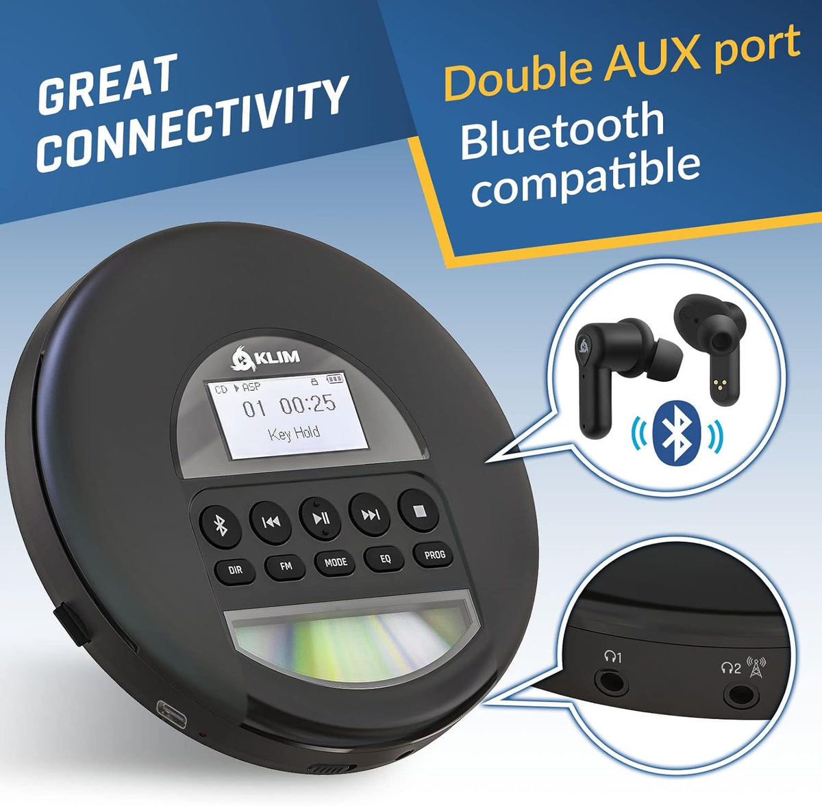 Portable CD Player with Headphones U43124
