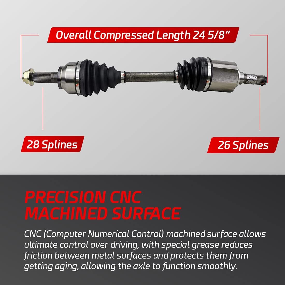 Front Left CV Axle Half Shaft for 2005-2009 Mazda-3 2.0L Automatic Trans. V502