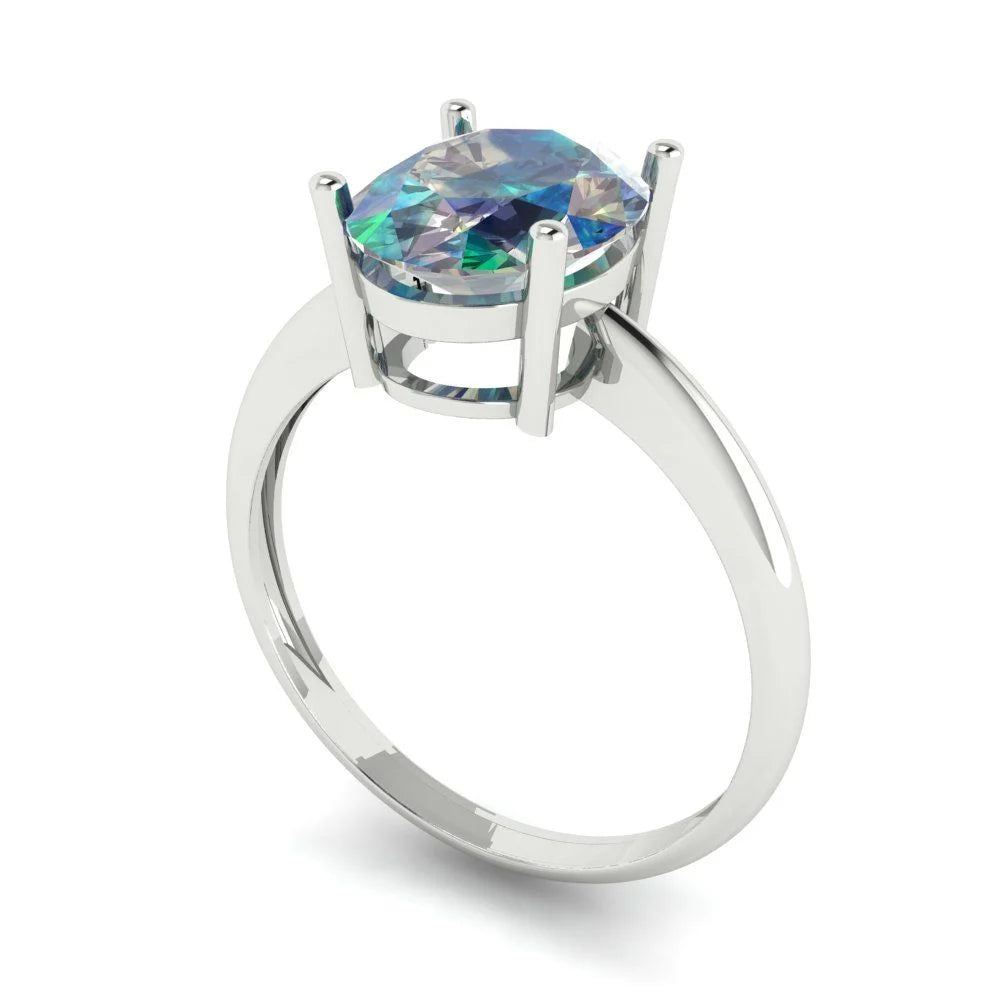 18K White Gold Solitaire Ring U390818