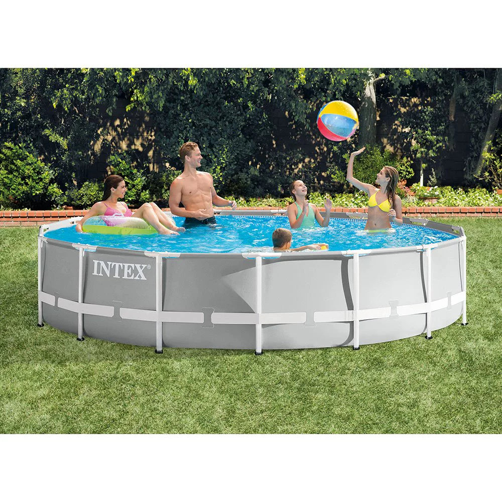 15 Foot x 42 Inch Prism Frame Above Ground Swimming Pool Set with Filter Z6487