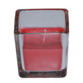 Red Square Glass Votive Candle X25350