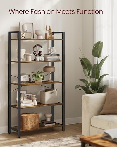 5-Tier Steel Frame Bookshelf K542