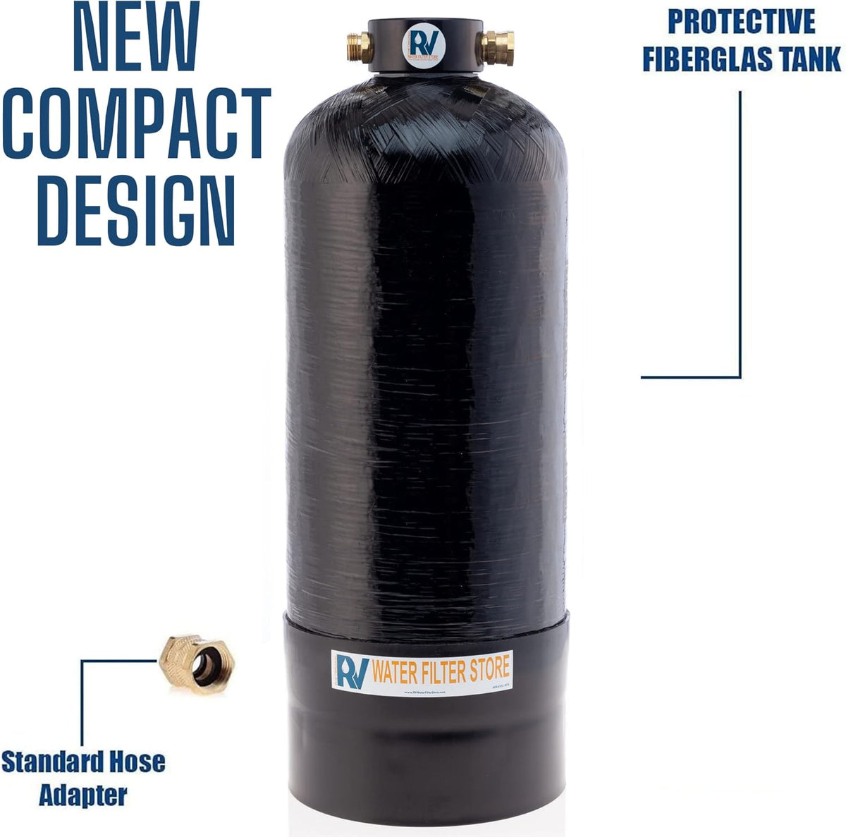 Portable RV Water Softener 8,000 Grain, 3/4" Fittings Q772