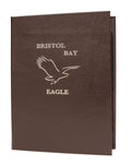 4¼ x 14 Mahogany Bonded Leather Casebound Menu J581388