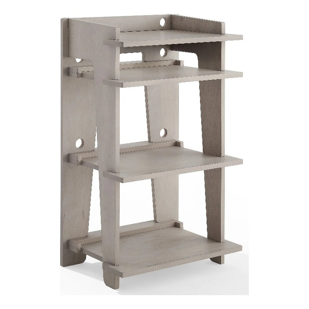 Gray MDF Wood and Birch Veneer Turntable Stand H495