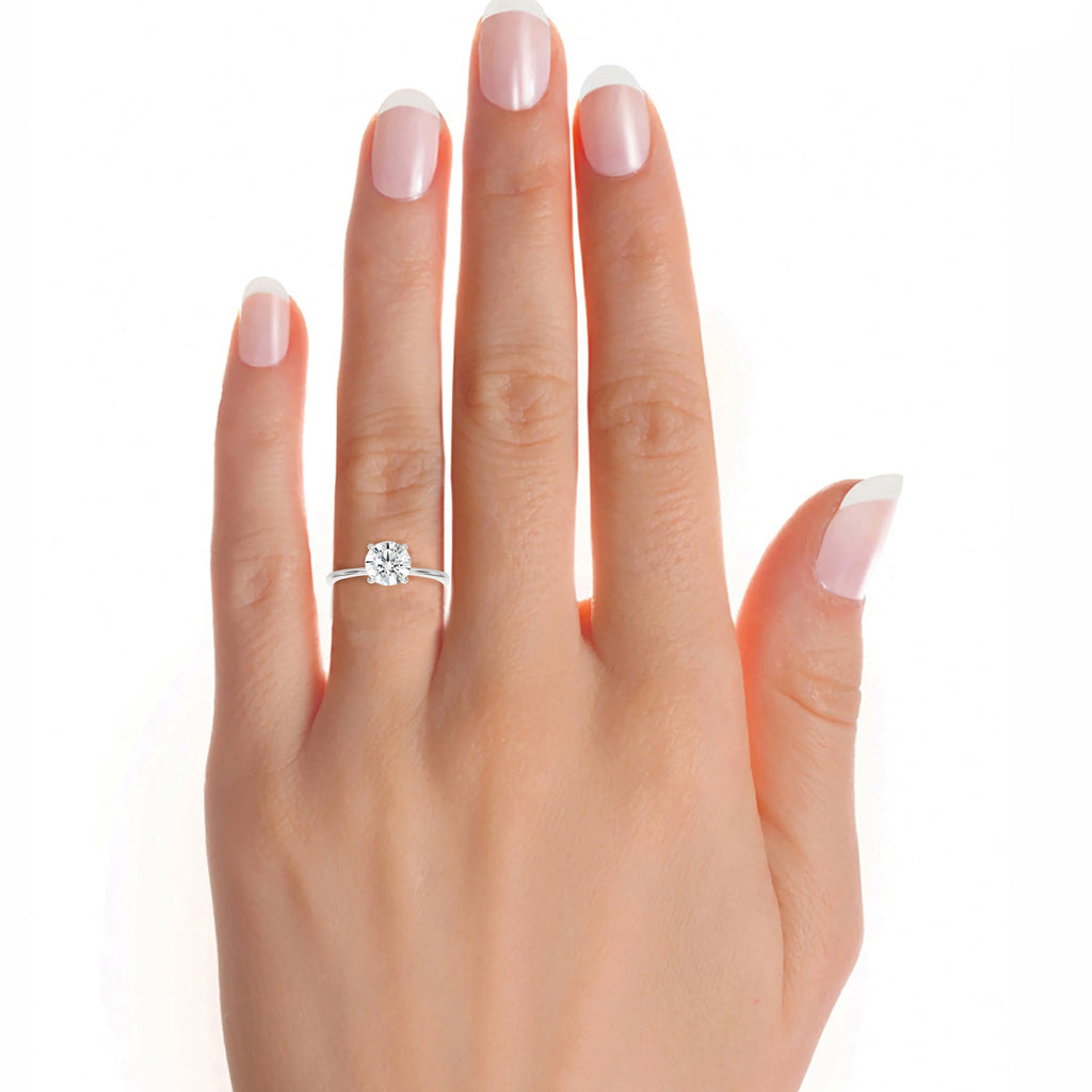 14k White Gold Solitaire Engagement Ring G195230