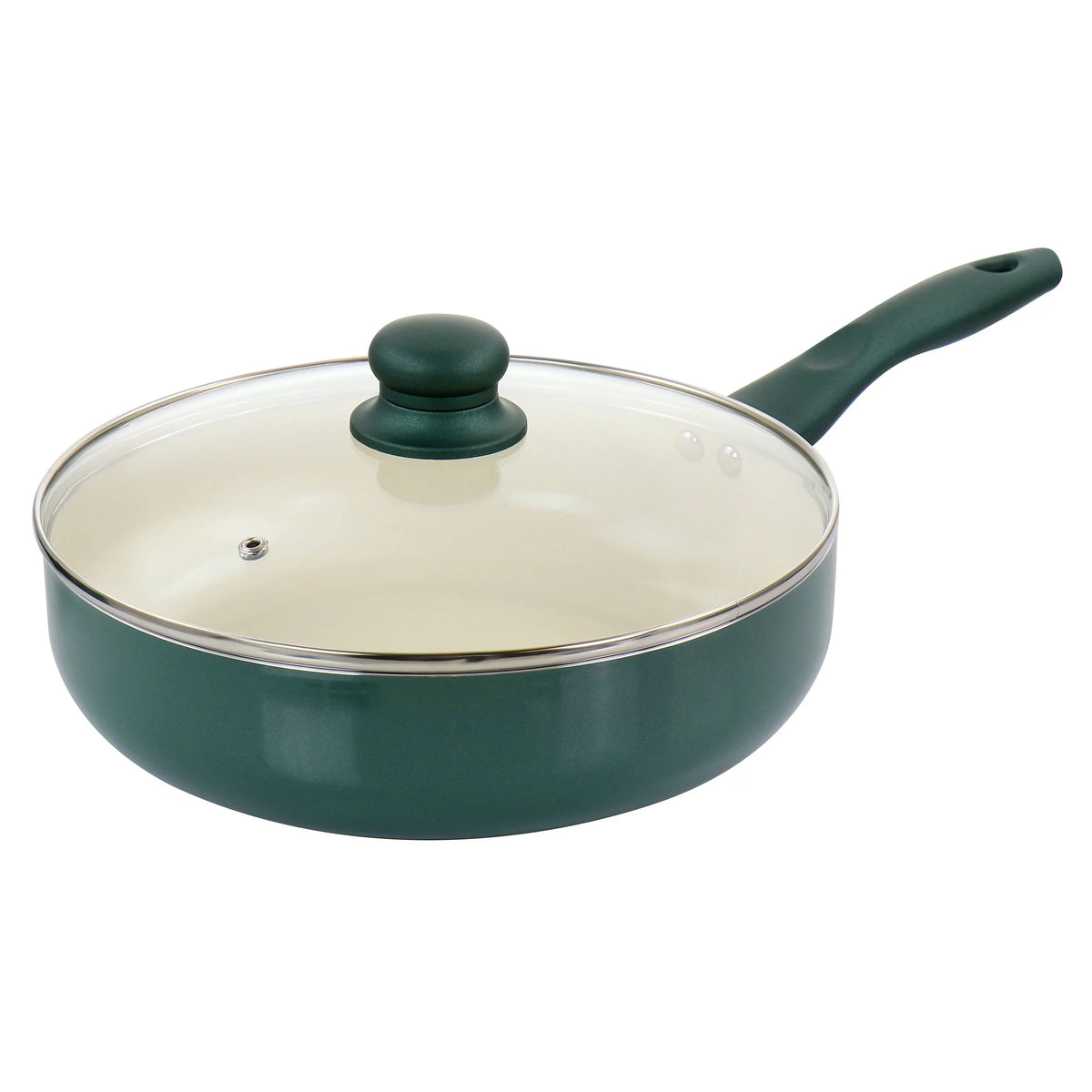 Green 11 Piece Ceramic Nonstick Aluminum Cookware Set N40894