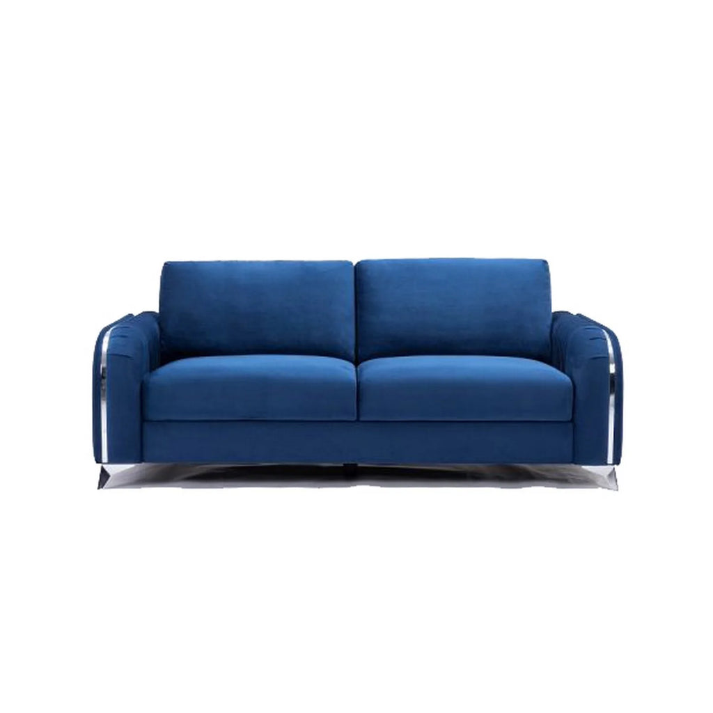Blue Velvet Solid Pine Wood Sofa G9273