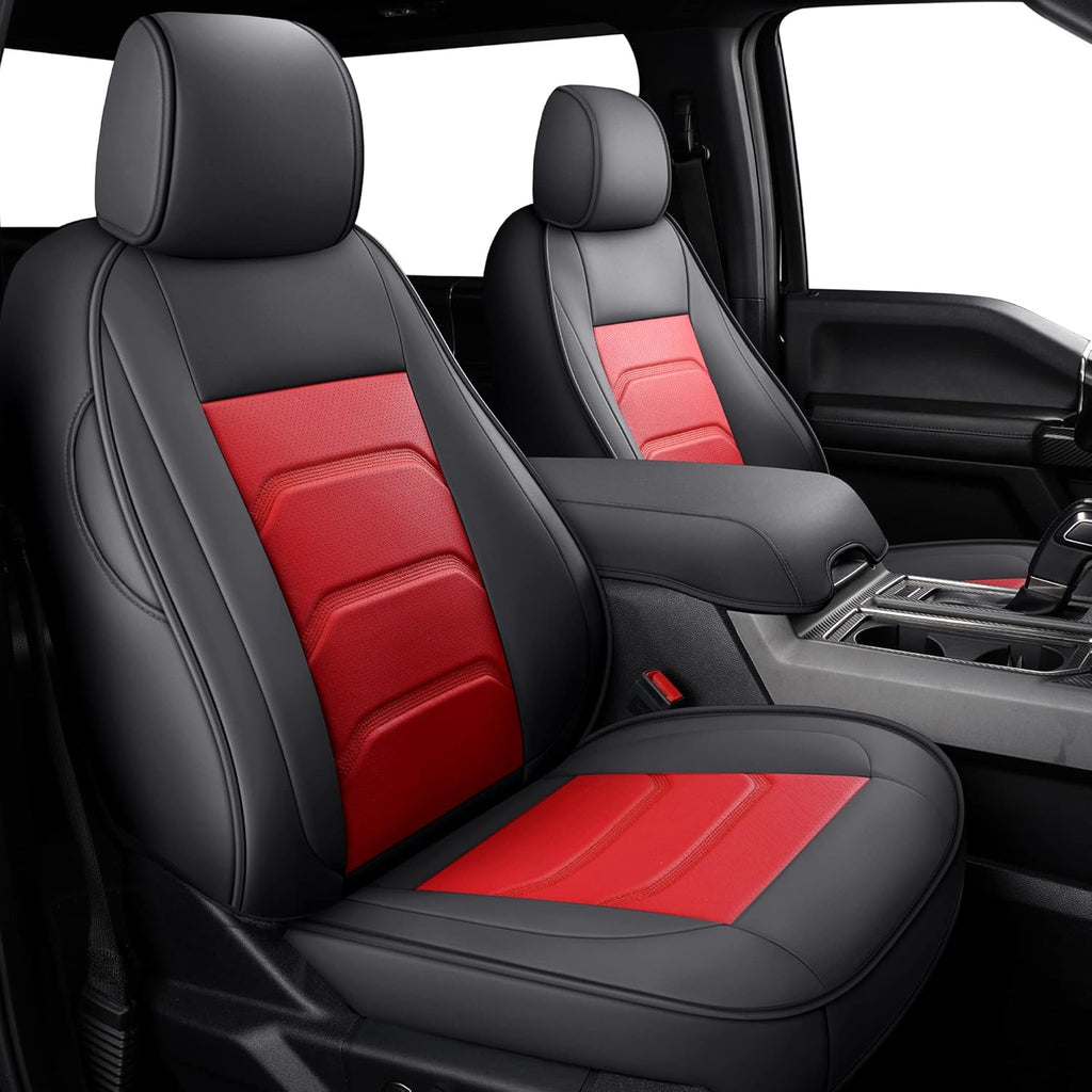 Beige Faux Leather Custom Seat Covers for Ford F150 F250 F350 2015-2020 R5129