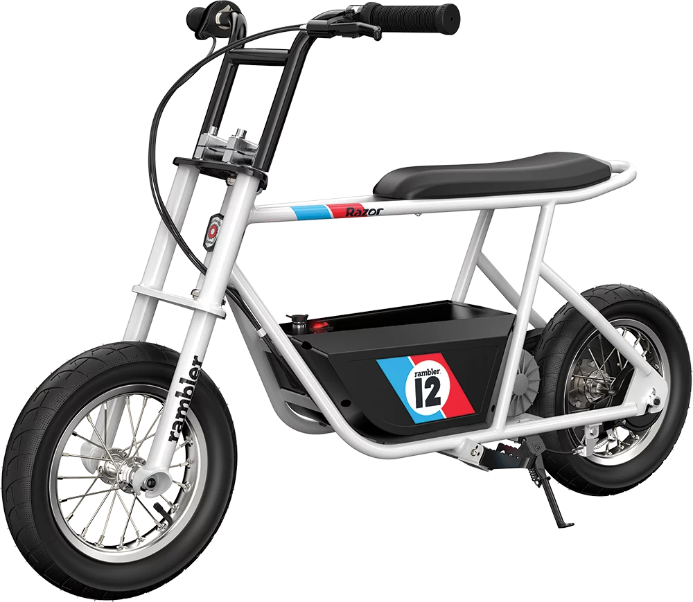 White 12 Air-Filled Tires Seated Electric Scooter M201