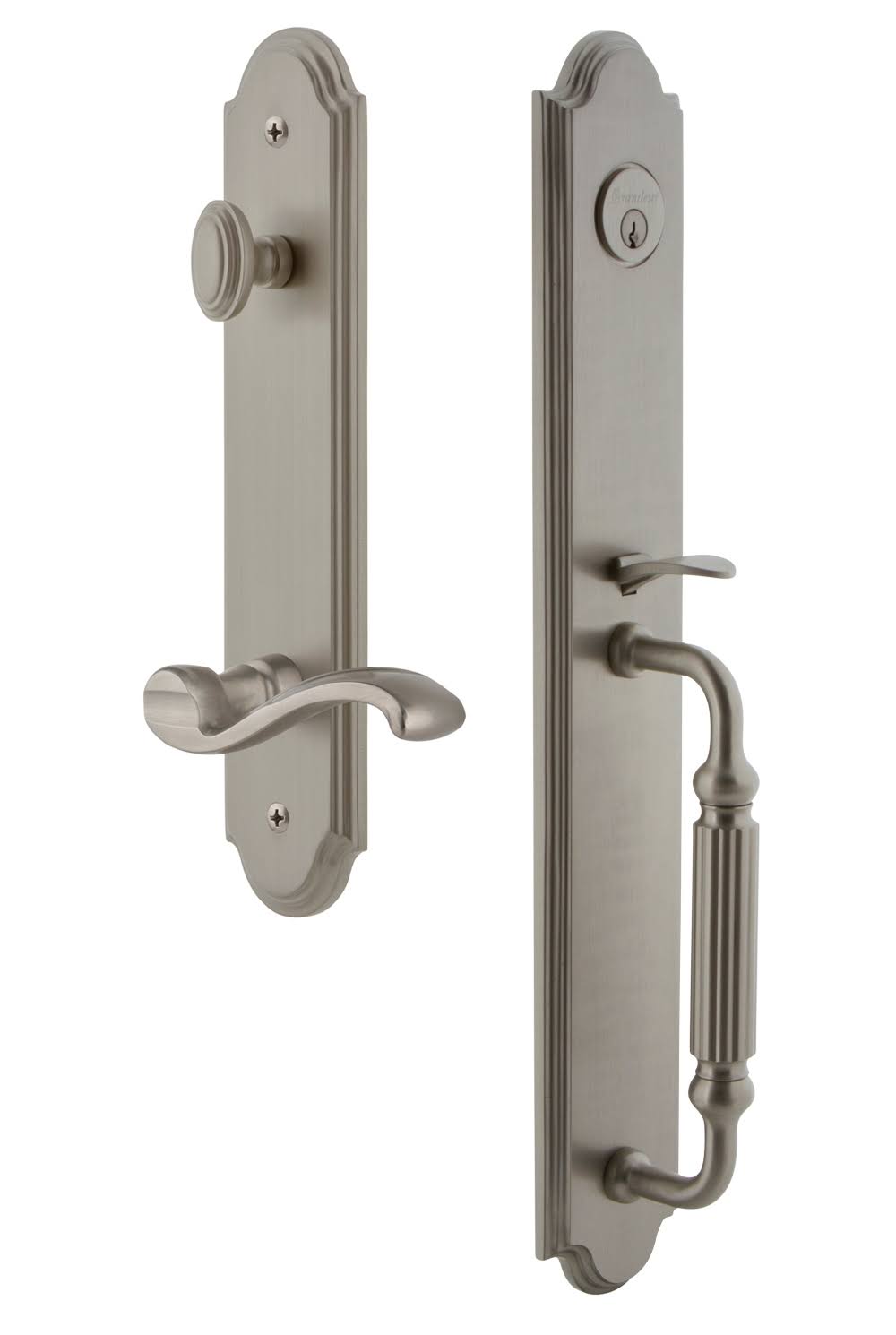 Satin Nickel One-Piece Lever Handle E663