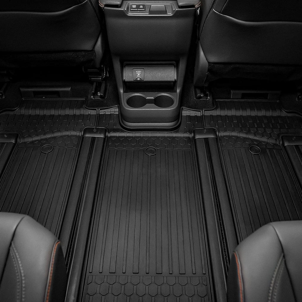 Black 3 Row TPE Floor Mats Full Set S16250