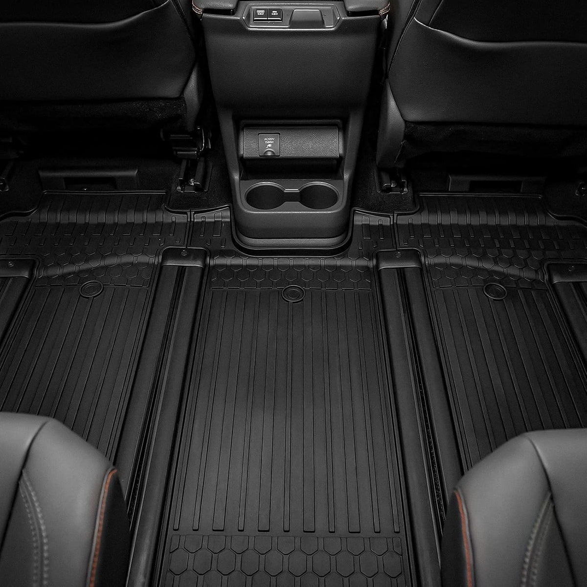Black 3 Row TPE Floor Mats Full Set S16250