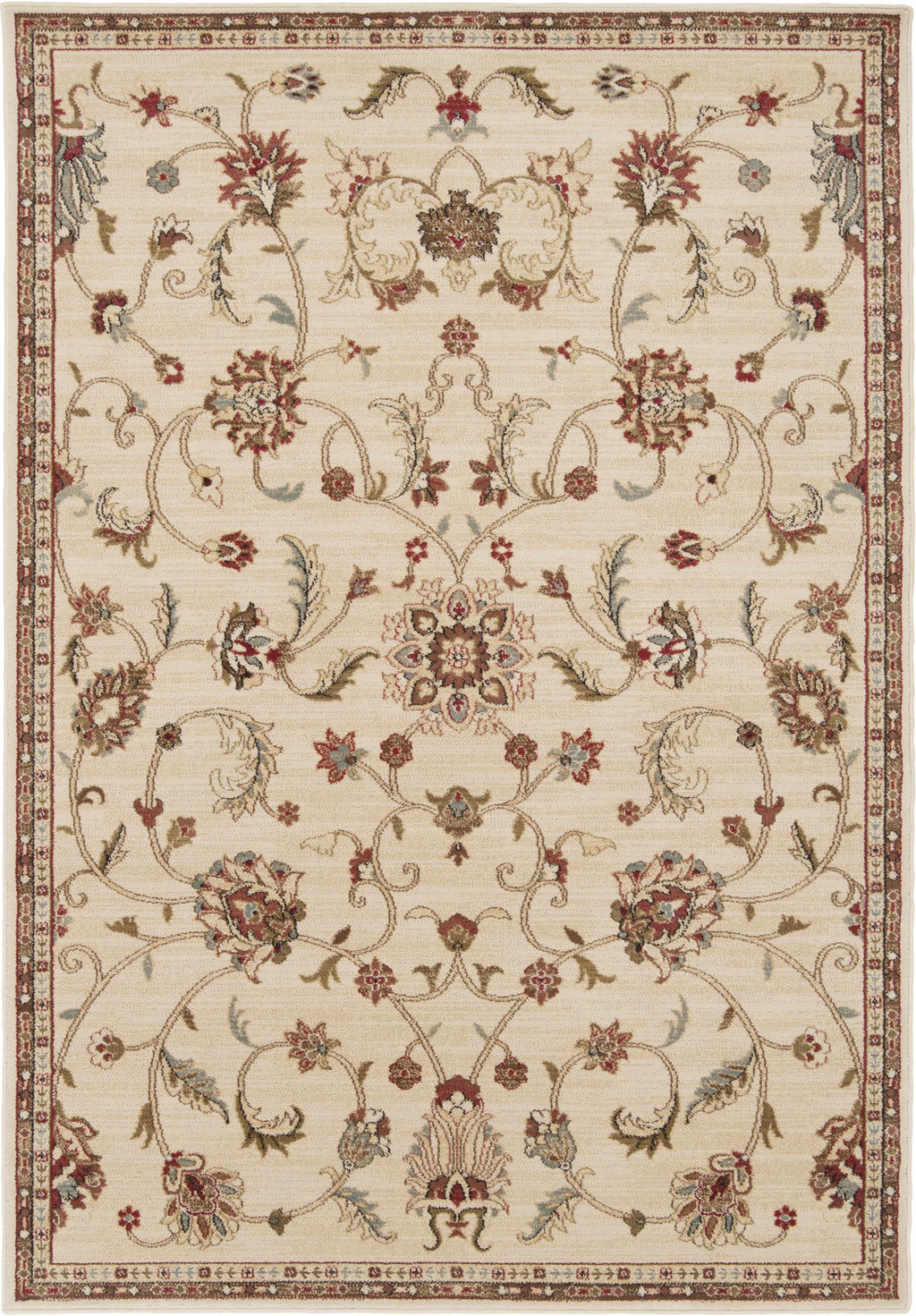 Black Beige Orange Area Rug I584326