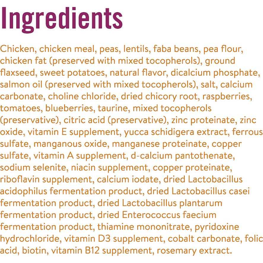 Grain Free Pea Sweet Potato Dry Dog Food J71674