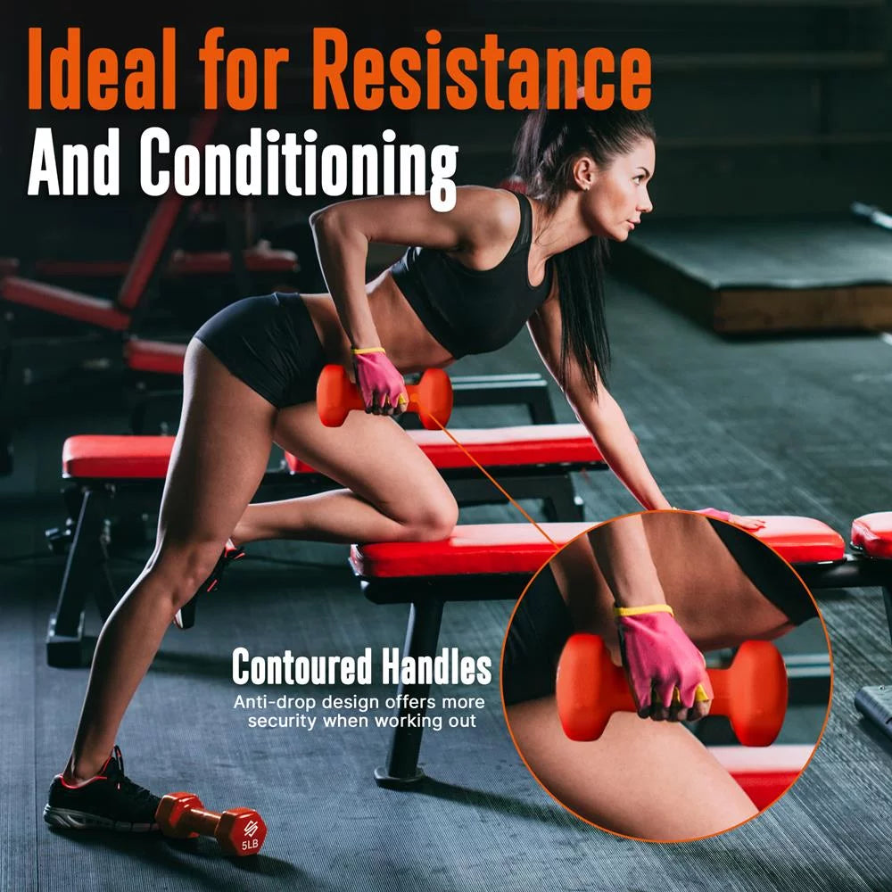 20 lbs. Neoprene Coated Dumbbell Set with Stand M137978