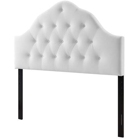 White Velvet Queen Size Tufted Headboard C13929
