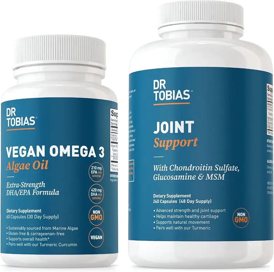 Vegan Omega 3 Algae Oil and Joint Support Supplement X299464
