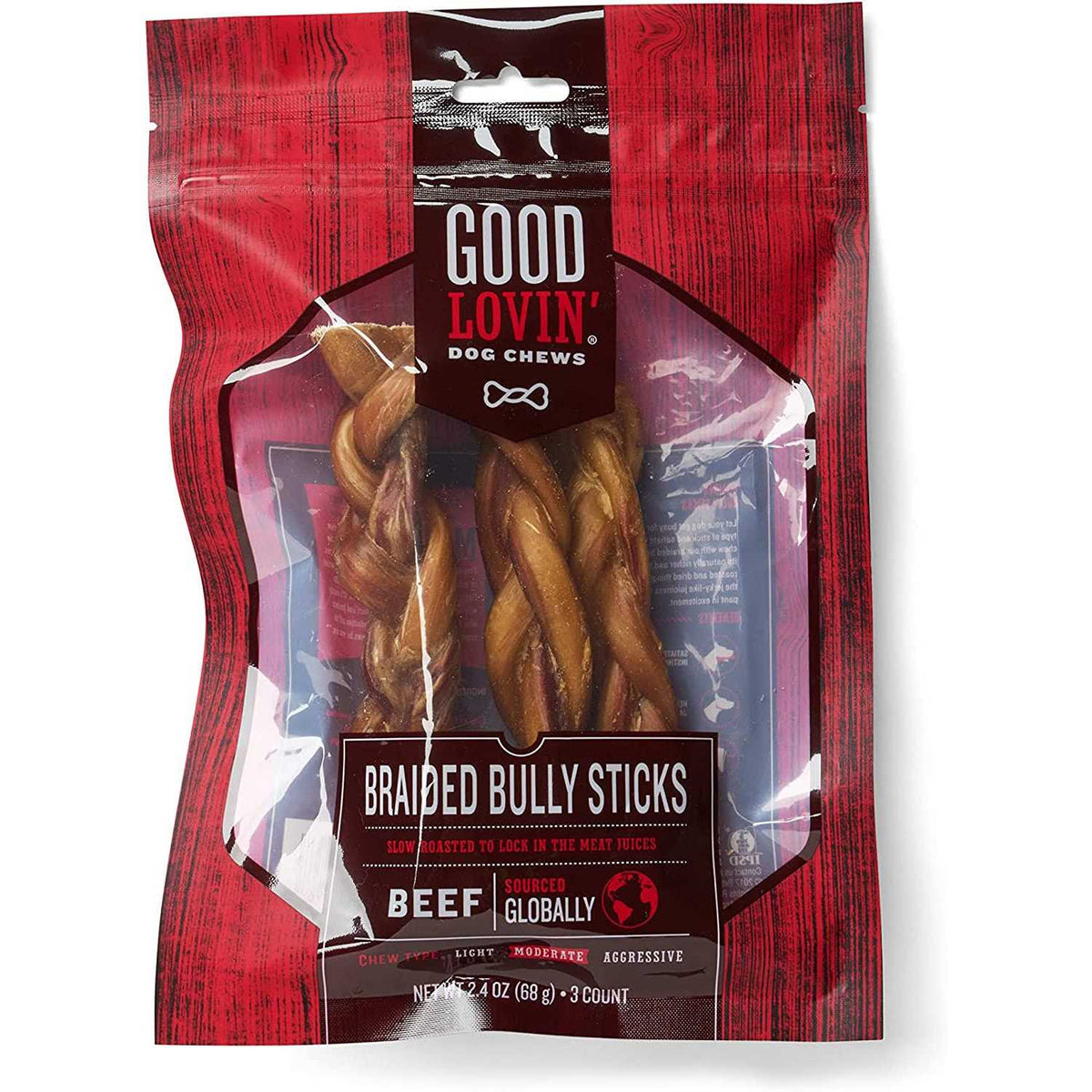 Braided Bully Stick Dog Chew V697