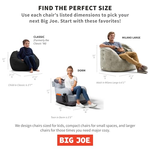 Black Durable Polyester Nylon Blend Bean Bag Chair with Drink Holder and Pocket, 3 feet H814991