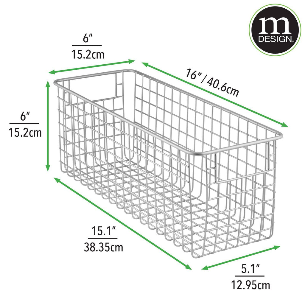Metal Wire Kitchen Pantry Food-Storage Organizer Basket T351