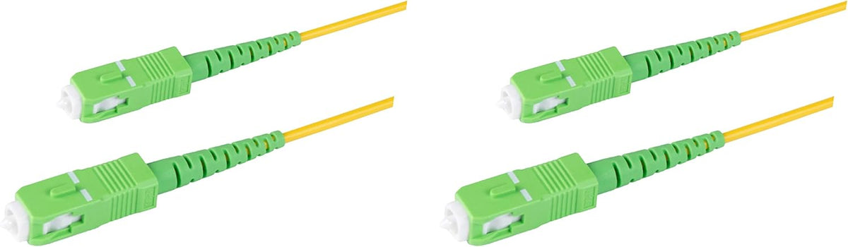 5-Pack 5 Meter SC/APC to SC/APC Simplex Riser OFNR Fiber Patch Cable D1835