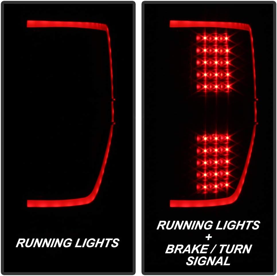 Black Smoke LED Tail Lights Brake Lamps Driver & Passenger Side M3345
