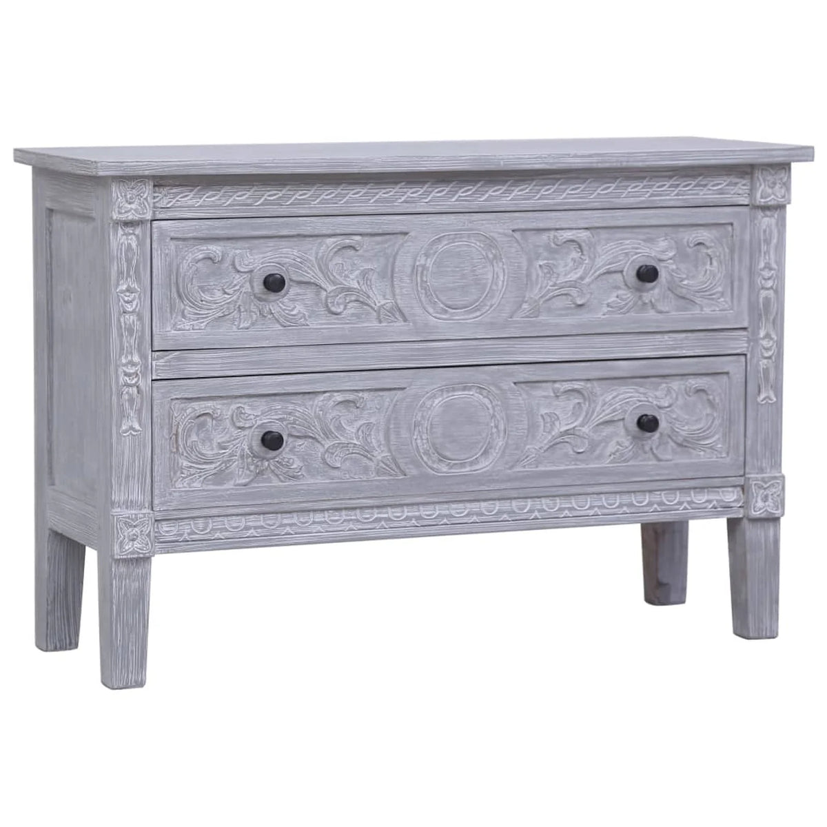 Solid Mahogany Wood Sideboard with 2 Drawers T407