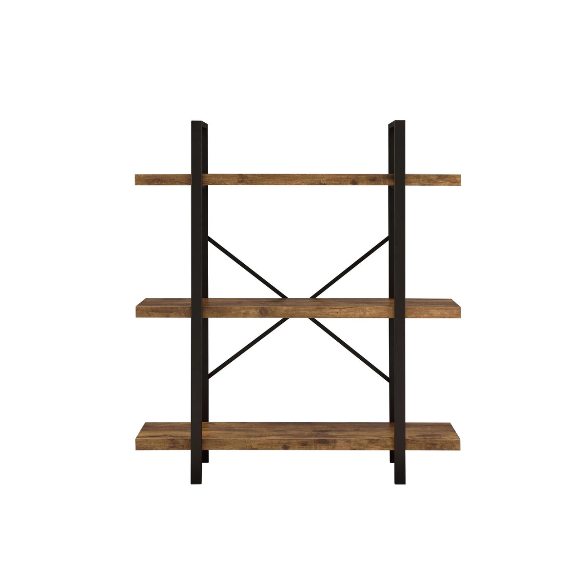Antique Nutmeg 3-tier Open Back Bookcase W638