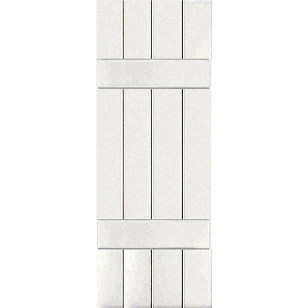 White Western Red Cedar Board and Batten Shutters Pair Q196301