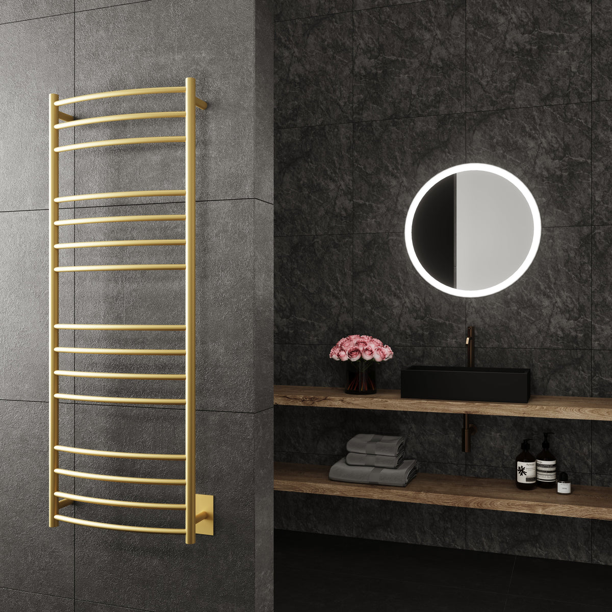 Wall Mounted Electric Towel Warmer in Gold T895