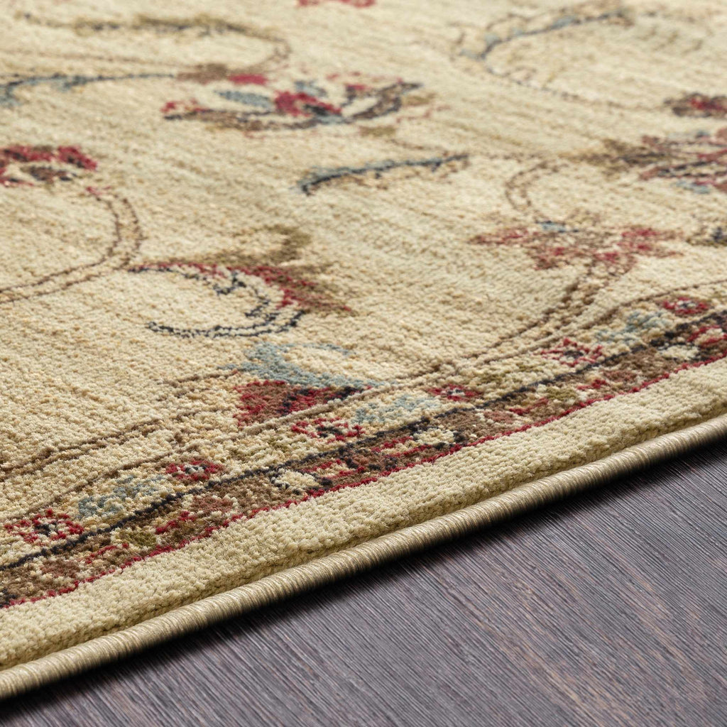 Black Beige Orange Area Rug I584326