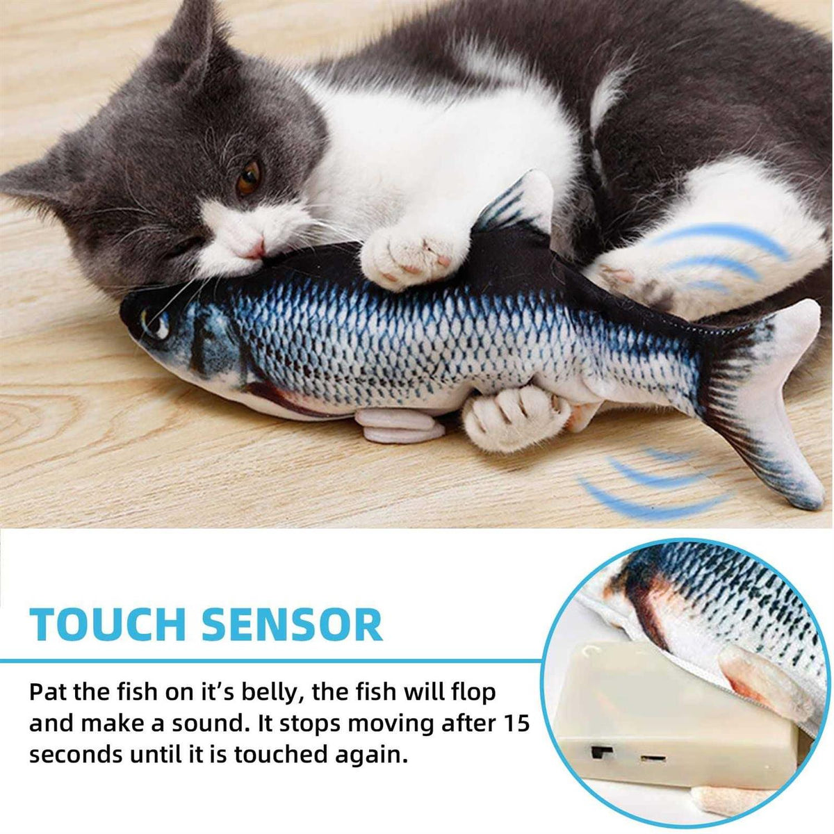 Electric Floppy Fish Cat Toy R5951