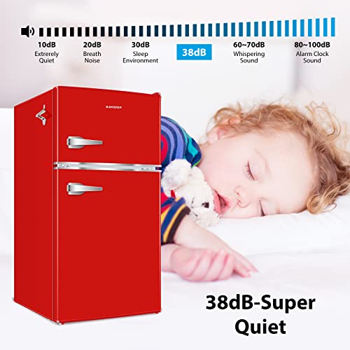 3.2 Cu.Ft 2 Door Mini Fridge with Freezer V5298
