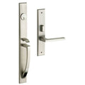 Satin Nickel Double Cylinder Mortise Handle Set R6493