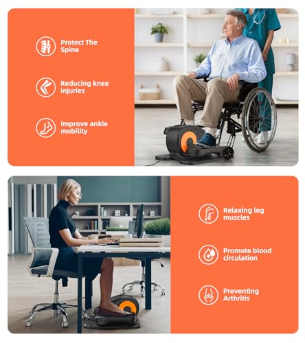 Portable Seated Pedal Exerciser with 12 Adjustable Speeds C8706