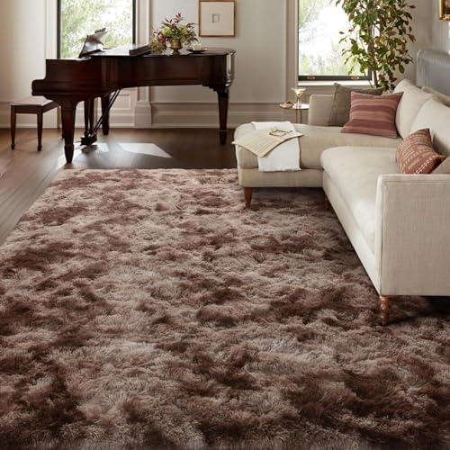 6x9 Ft Large Shag Black Rug X462