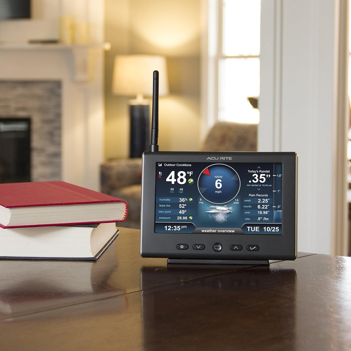White Black Weather Station with HD Display I341051