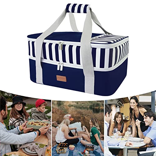 Blue Double Insulated Casserole Carrier Bag M28225