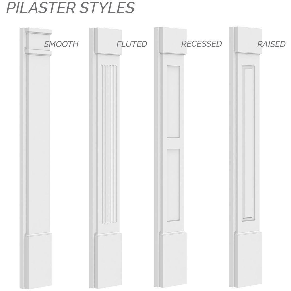 PVC Pilaster with Capital & Base (Pair) M6512