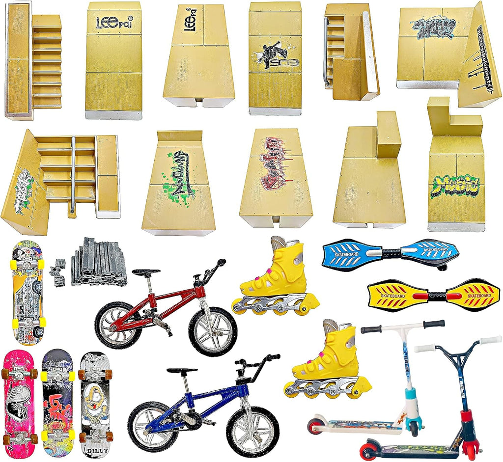 23 Piece Finger Skateboard Ramp Set Q591