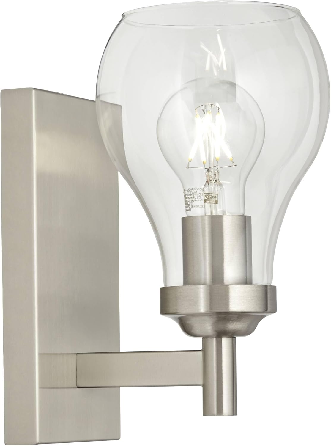 Set of 2 Brushed Nickel Wall Light Sconces X946