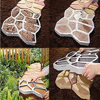 2 Packs 18.9 x 18.9 x 1.8 inch Concrete Stepping Stone Mold Y2723