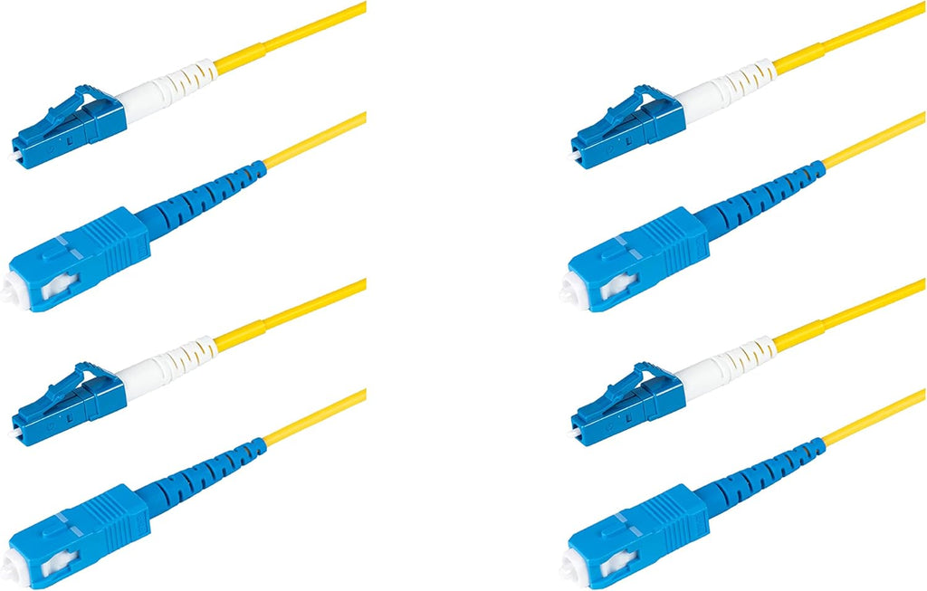 5-Pack 5 Meter SC/APC to SC/APC Simplex Riser OFNR Fiber Patch Cable D1835